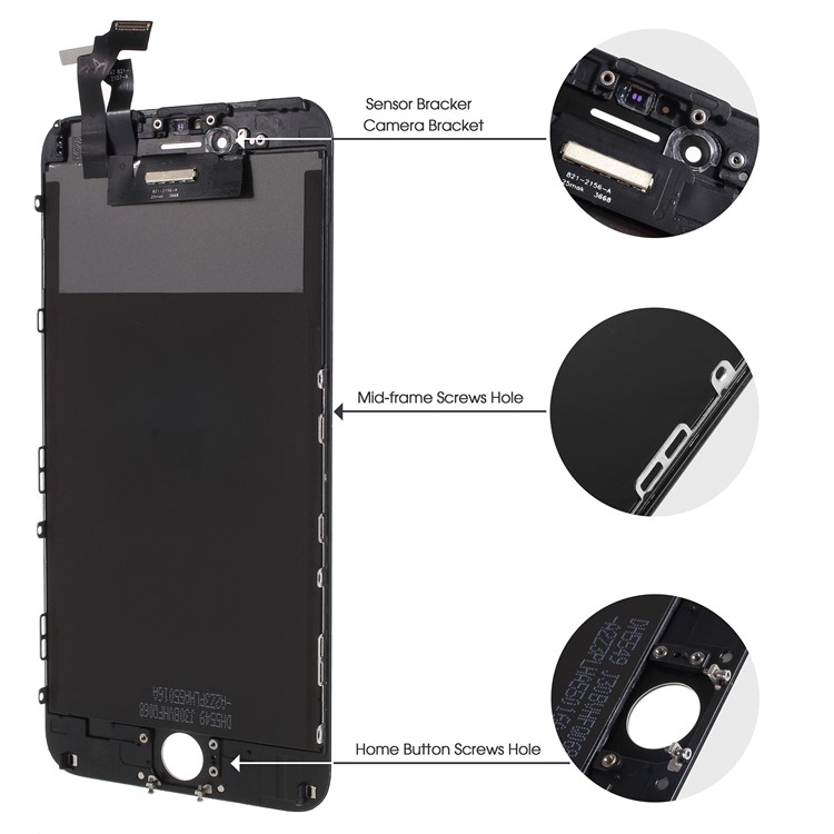 LCD Screen and Digitizer Assembly Replacement + Disassemble Repair Opening Tool Kit for iPhone 6 Plus 5.5-inch - Black-2