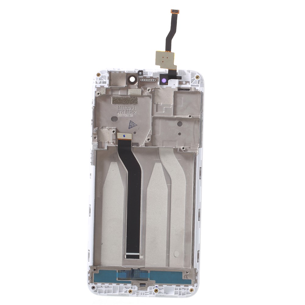 Ecrã LCD E Digitalizador Conjunto Com Armação (não-oem Lente De Vidro Da Tela, OEM Outras Partes) Para Xiaomi Redmi 5A - Branco-2