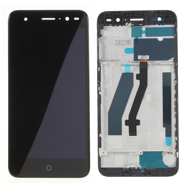 OEM LCD Screen and Digitizer Assembly + Frame Replacement for ZTE V7 lite - Black-1