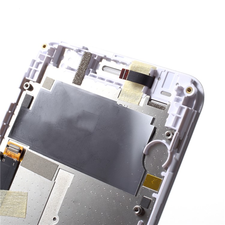 OEM LCD Screen and Digitizer + Assembly Frame Part for Lenovo A2020 - White-5