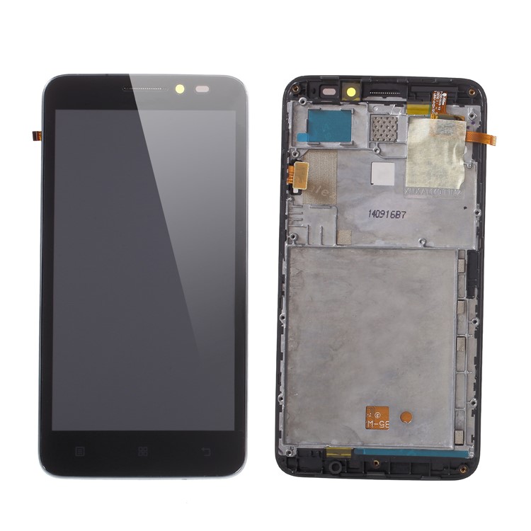 OEM LCD Screen and Digitizer Assembly with Front Housing for Lenovo A606 - Black-1