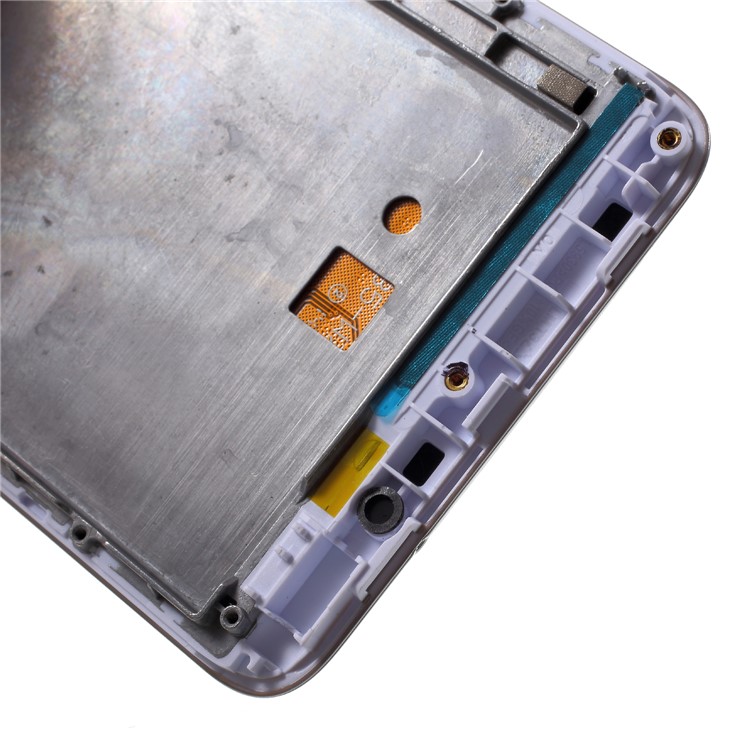 OEM LCD Screen and Digitizer Assembly Part with Front Housing for Lenovo A606 - White-5