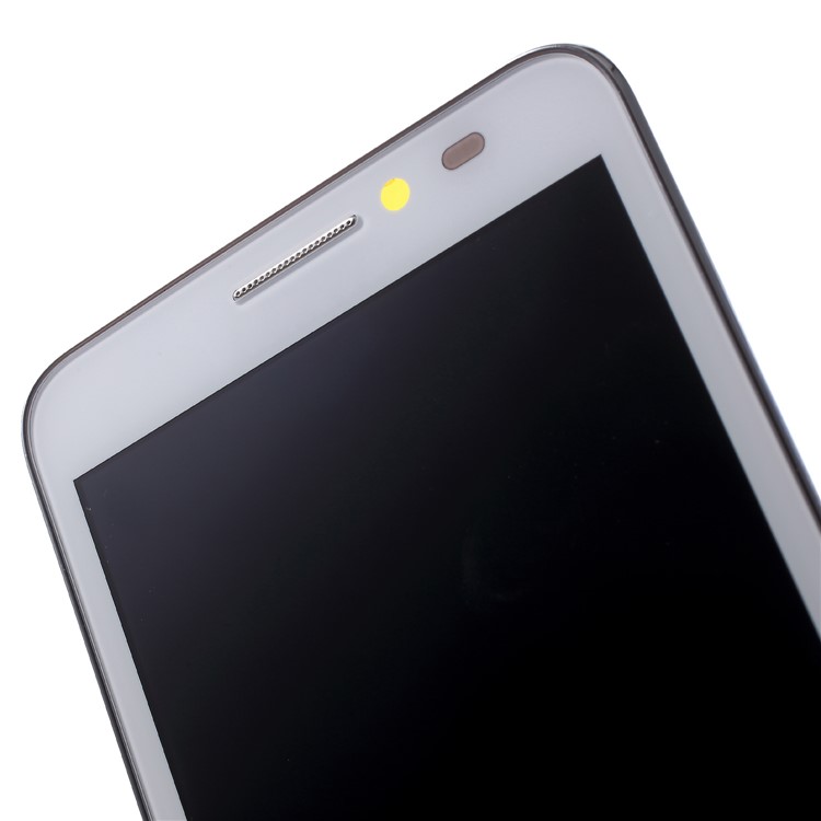 OEM LCD Screen and Digitizer Assembly Part with Front Housing for Lenovo A606 - White-7