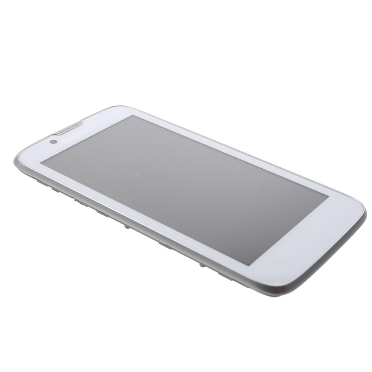 OEM LCD Screen and Digitizer Assembly with Front Housing for Lenovo A328 - White-2