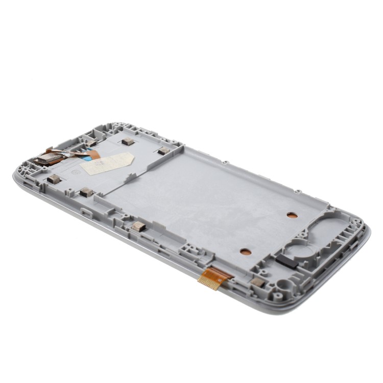 OEM LCD Screen and Digitizer Assembly with Front Housing for Lenovo A328 - White-3