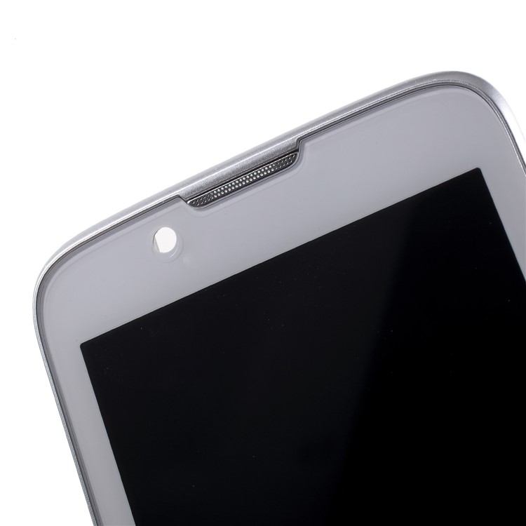 OEM LCD Screen and Digitizer Assembly with Front Housing for Lenovo A328 - White-6