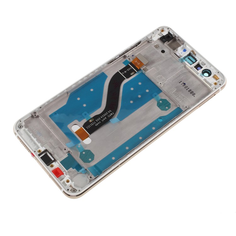 LCD Screen and Digitizer Assembly Part with Front Housing for Huawei P10 Lite - White/Grey-3