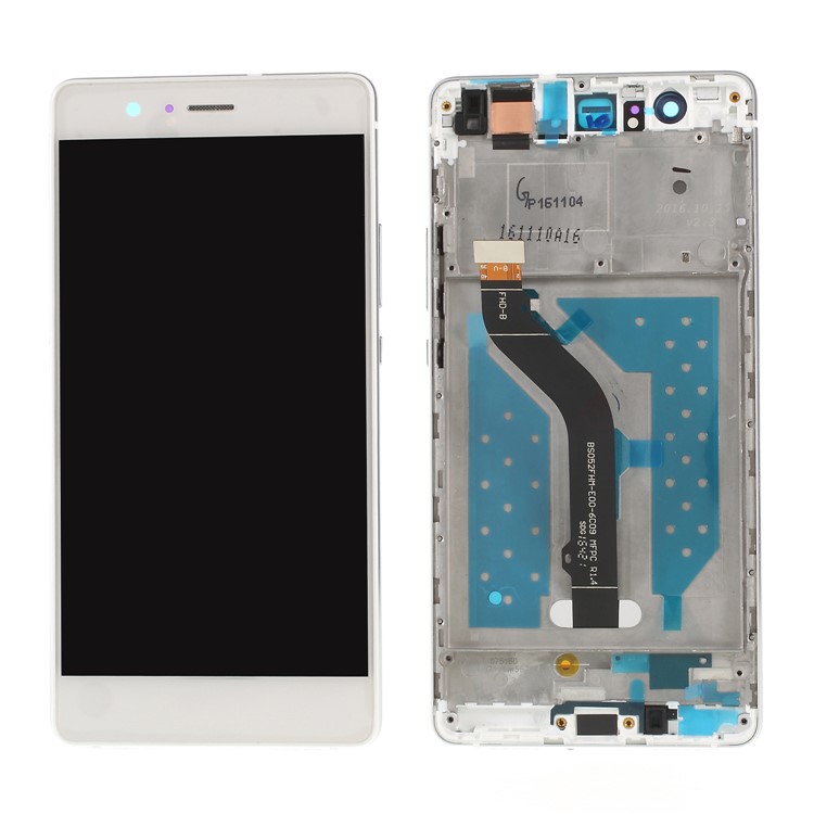 LCD Screen and Digitizer Assembly + Frame Replace Part for Huawei P9 Lite - White-1
