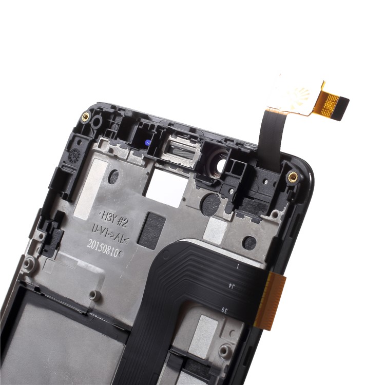LCD Screen and Digitizer Assembly + Frame Replace Part (Non-OEM) for Xiaomi Redmi Note 2 - Black-6