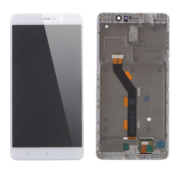 LCD Screen and Digitizer Assembly + Frame Replacement (Non-OEM) for Xiaomi Mi 5s Plus - White-1