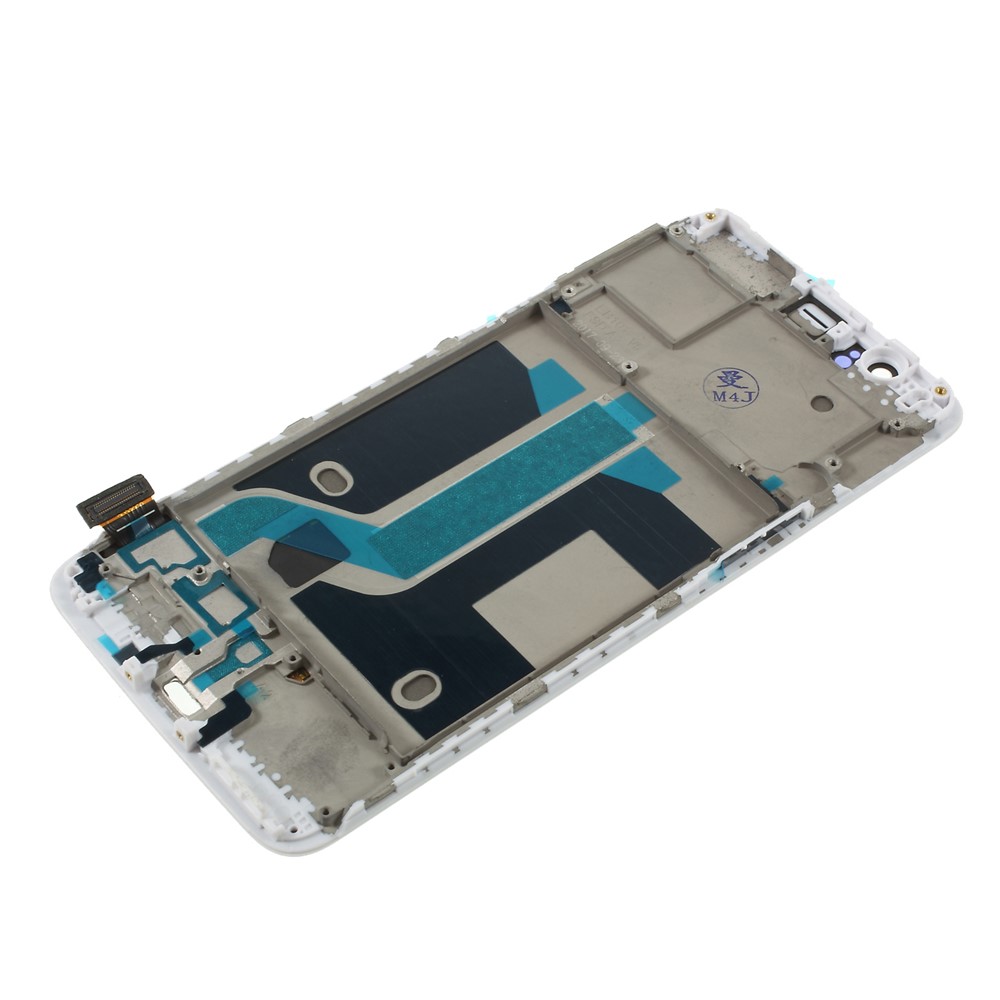 OEM LCD Screen and Digitizer Assembly + Frame Replace Part for OnePlus 5 - White-5