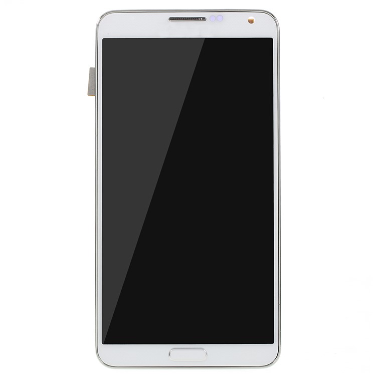 LCD Screen and Digitizer Assembly + Frame Replacement for Samsung Galaxy note 3 N9005 with Screen Brightness IC - White-2