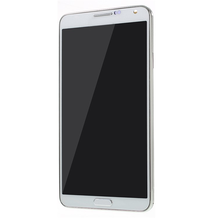 LCD Screen and Digitizer Assembly + Frame Replacement for Samsung Galaxy note 3 N9005 with Screen Brightness IC - White-3
