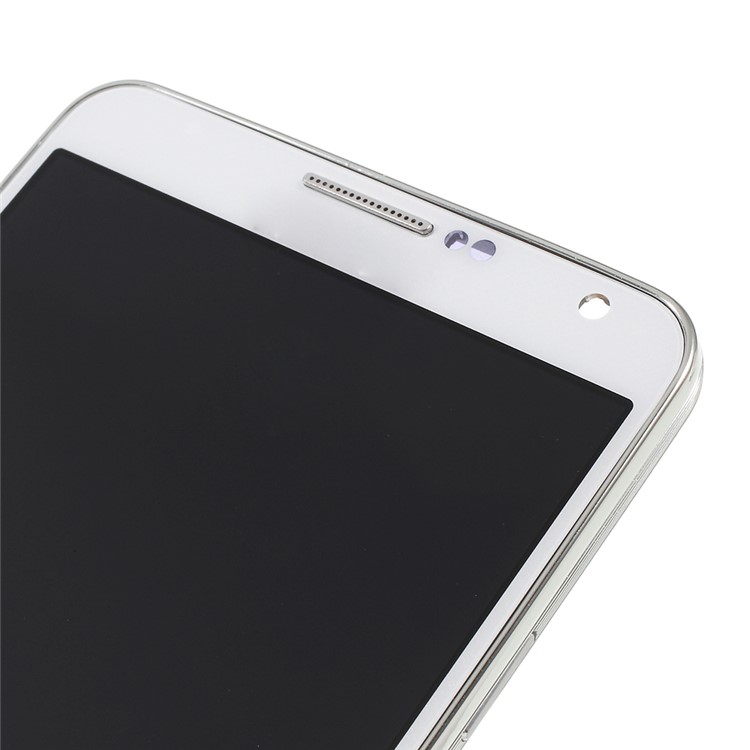LCD Screen and Digitizer Assembly + Frame Replacement for Samsung Galaxy note 3 N9005 with Screen Brightness IC - White-4