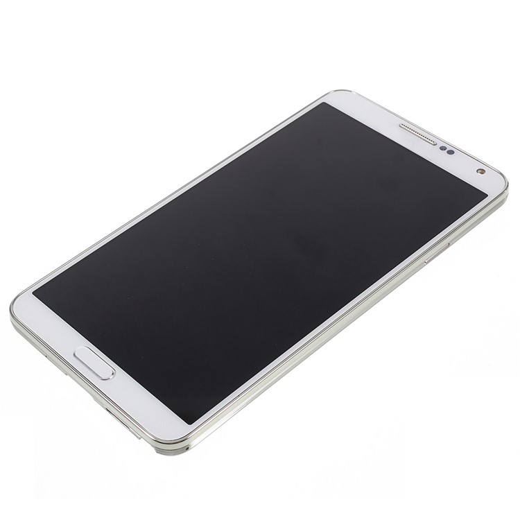 LCD Screen and Digitizer Assembly + Frame Replacement for Samsung Galaxy note 3 N9005 with Screen Brightness IC - White-6