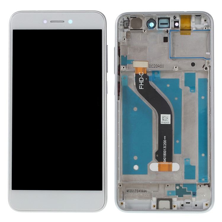 LCD Screen and Digitizer Assembly + Frame Replace Part for Huawei Honor 8 Lite (2017) - White-1
