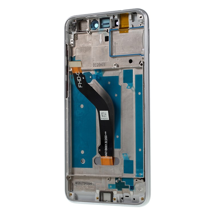 LCD Screen and Digitizer Assembly + Frame Replace Part for Huawei Honor 8 Lite (2017) - White-4