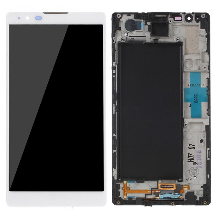 OEM LCD Screen and Digitizer Assembly + Frame Part for LG X max K240 - White-1