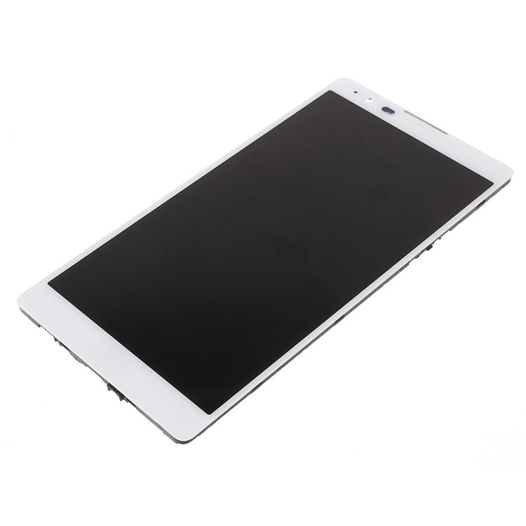 OEM LCD Screen and Digitizer Assembly + Frame Part for LG X max K240 - White-2