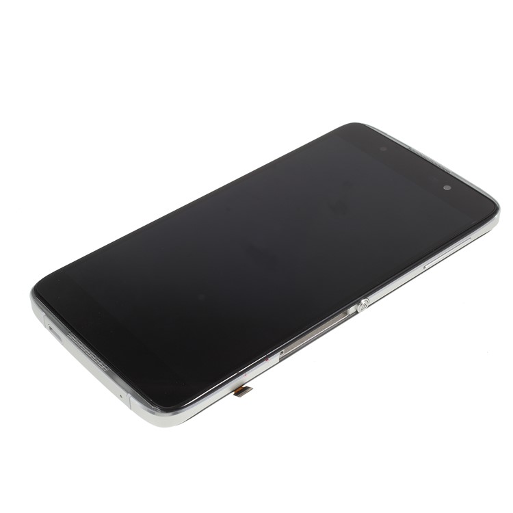 LCD Screen and Digitizer Assembly + Frame Part Replacement for Alcatel OneTouch Idol 4 LTE 6055 - Silver-2
