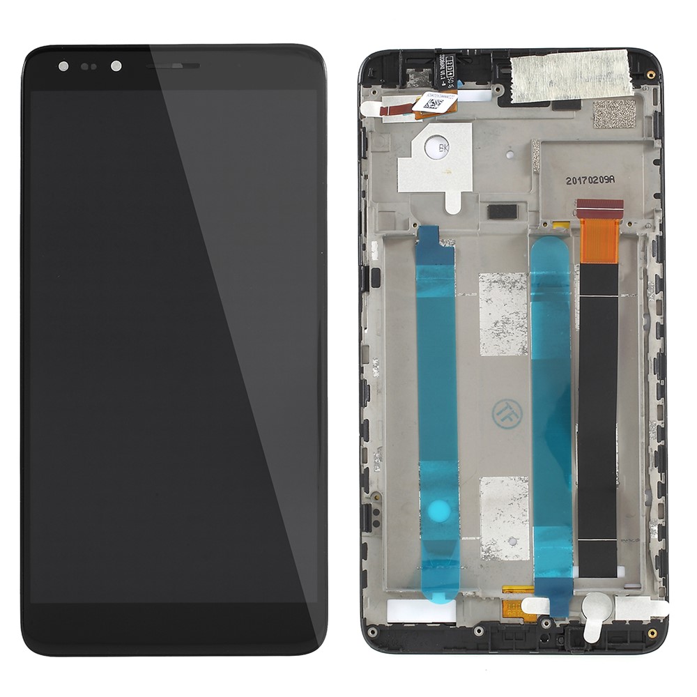 OEM LCD Screen and Digitizer Assembly Part with Frame for Alcatel OneTouch Pop 4 6.0" 7070 - Black-1