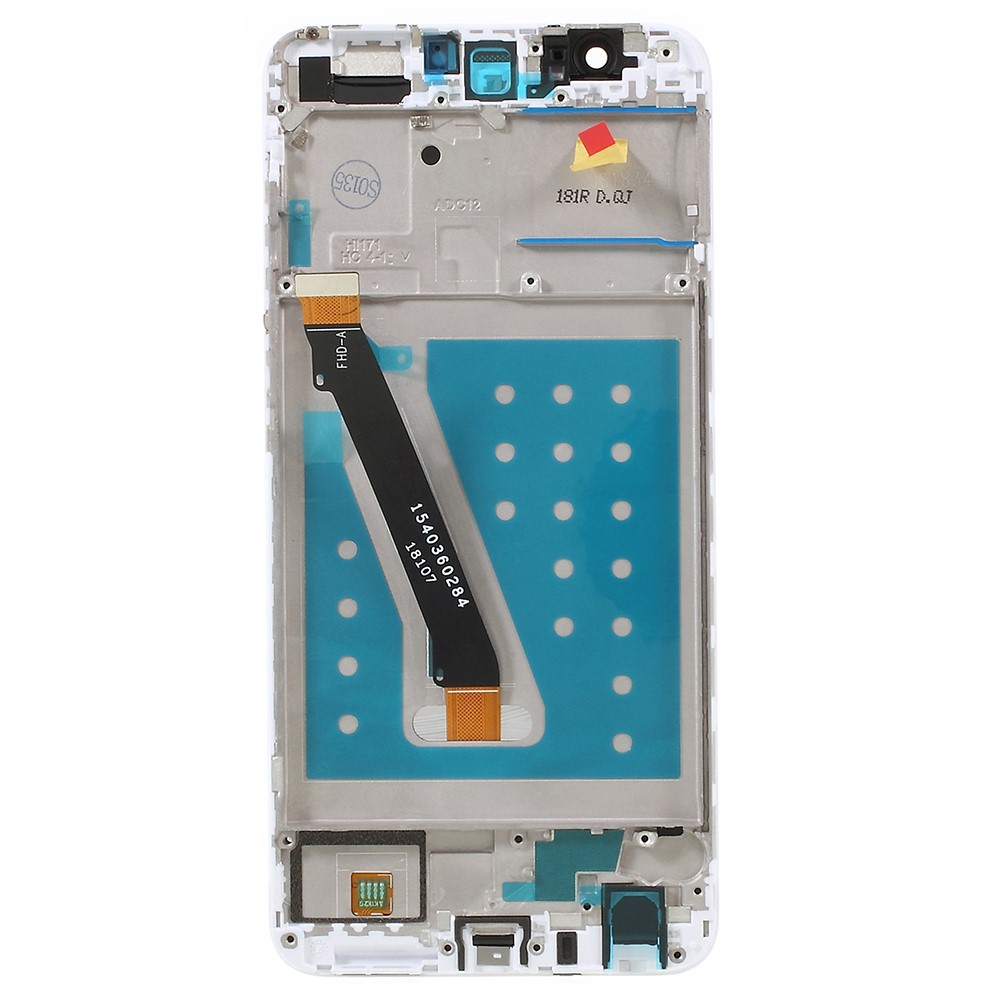 LCD Screen and Digitizer Assembly + Frame Replacement Part for Huawei P Smart / Enjoy 7S - White-3