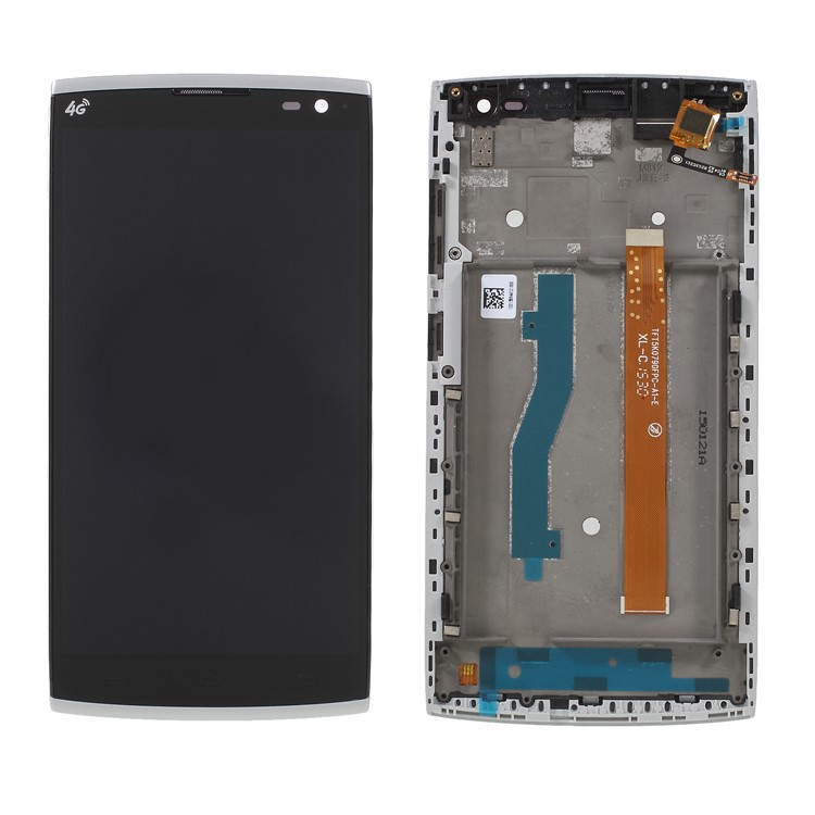 OEM LCD Screen and Digitizer Assembly + Frame Part for Alcatel One Touch Orange Nura M812 - Black / Silver-1