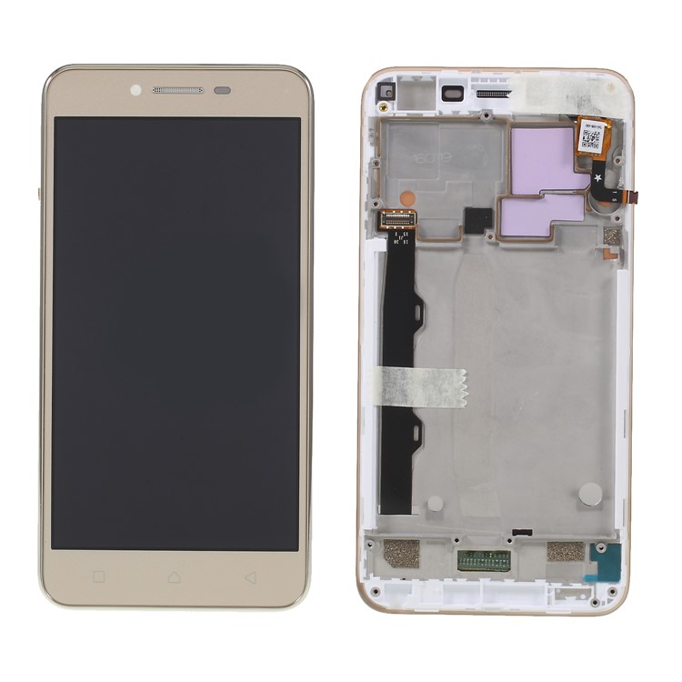 OEM LCD Screen and Digitizer Assembly + Frame Repair Part for Lenovo Lemon 3s - Gold-1