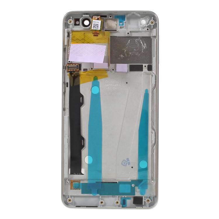 OEM LCD Screen and Digitizer Assembly + Frame Replacement for Lenovo Vibe S1 Lite - White / Silver-3