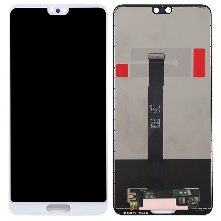 LCD Screen and Digitizer Assembly Replacement Part for Huawei P20 (Non-OEM Screen Glass Lens, OEM Other Parts) - White-1