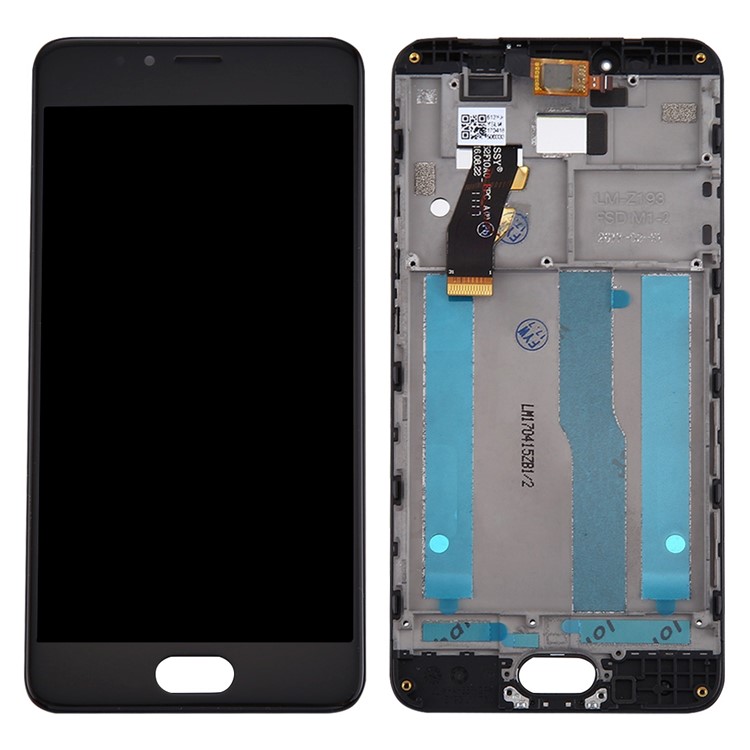 LCD Screen and Digitizer Assembly + Frame Replacement for Meizu M5s - Black-1