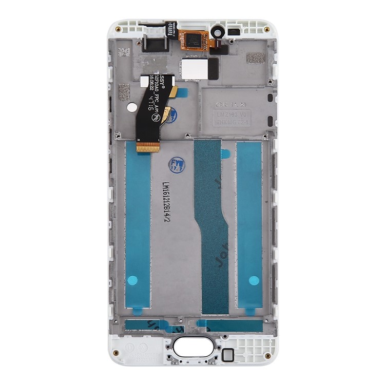 LCD Screen and Digitizer Assembly + Frame Part for Meizu M5s - White-3