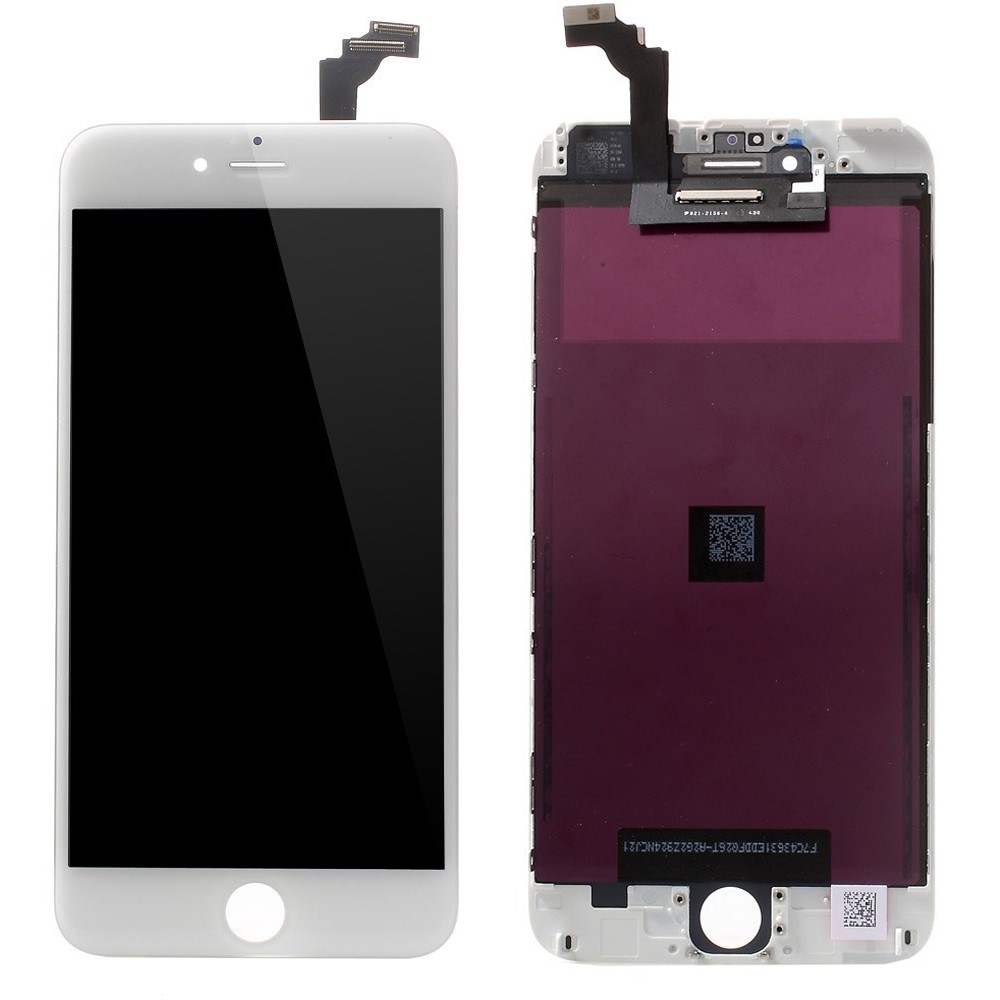 LCD Screen and Digitizer Assembly with Frame Replace Part for iPhone 6 Plus 5.5 (Made by China Manufacturer, Sharp Glass) - White-1