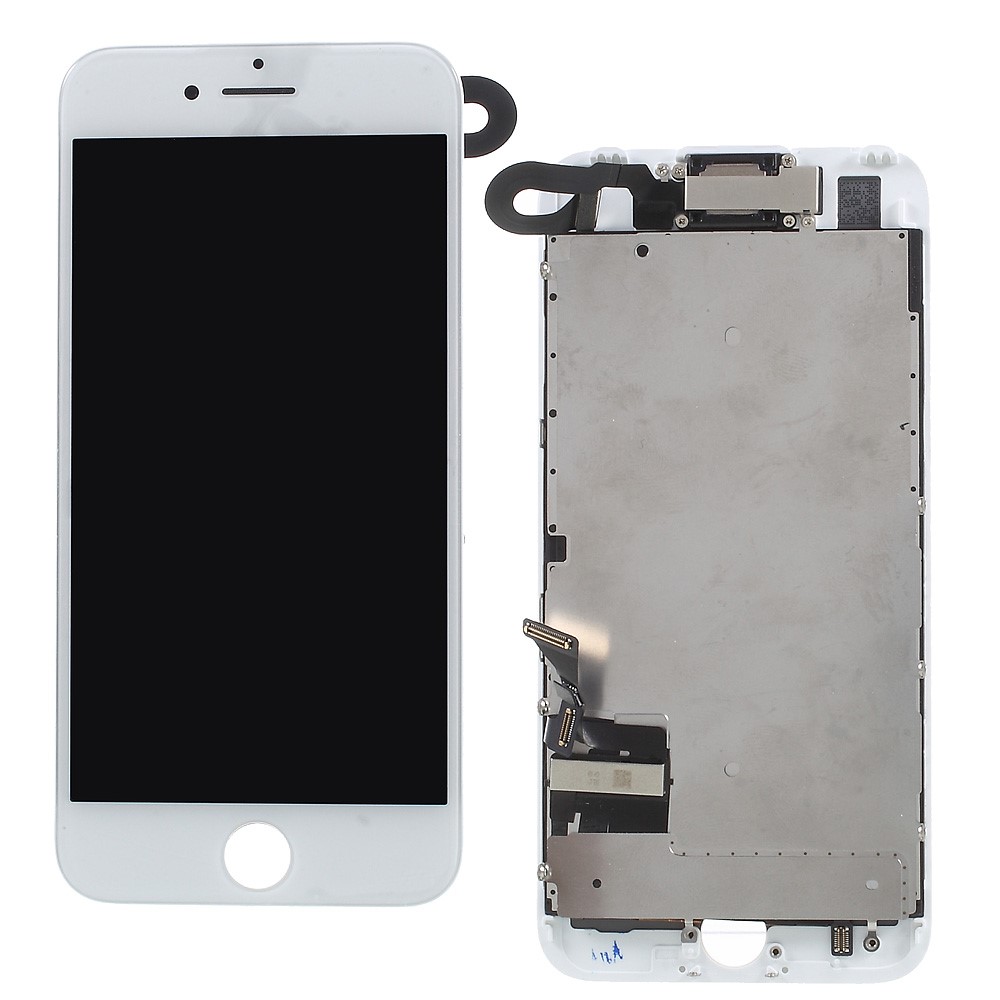 LCD Screen and Digitizer Assembly Repair Part with Frame and Small Parts for iPhone 7 4.7 inch (Made by China Manufacturer, Century Tech Glass, ESR+Full View) - White-1
