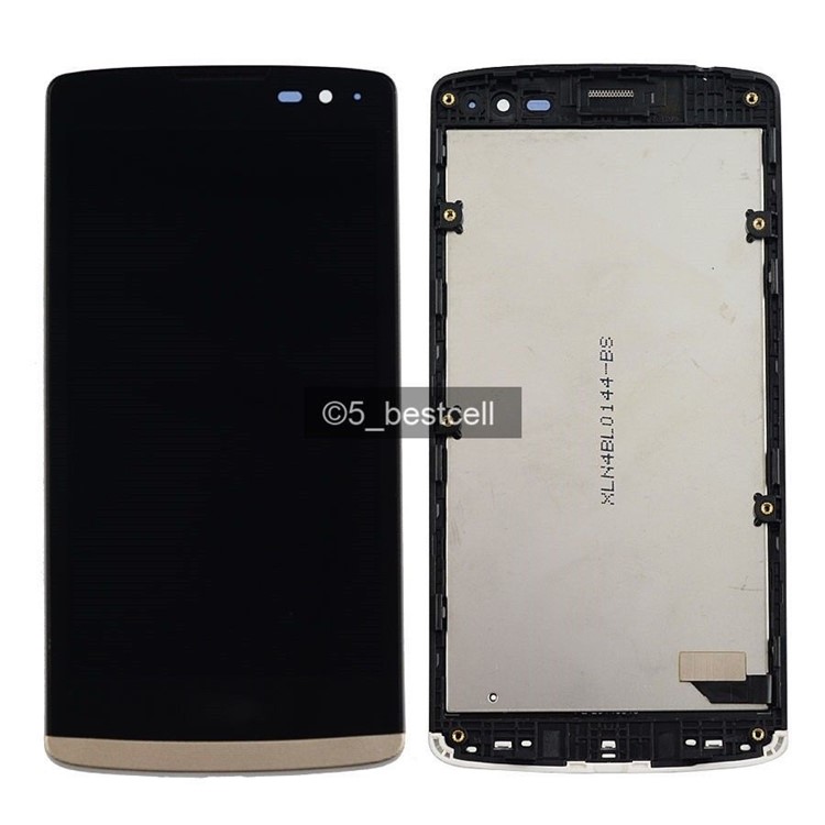 For LG Leon LCD Screen and Digitizer Assembly + Frame Replacement Part - Gold-1