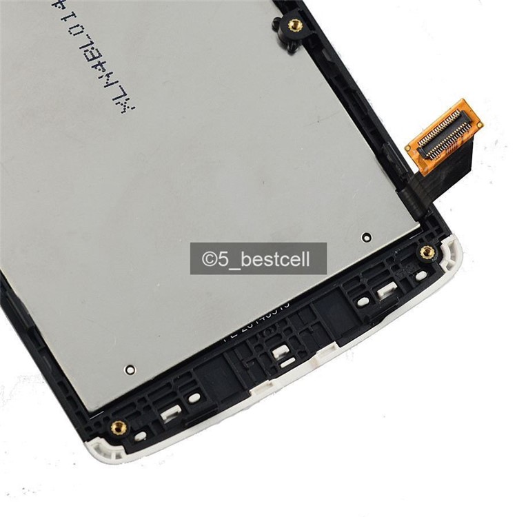 For LG Leon LCD Screen and Digitizer Assembly + Frame Replacement Part - Gold-8