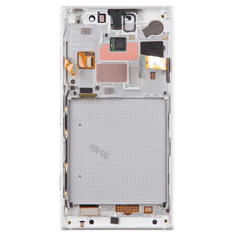 Assemblaggio di Schermo e Digitalizzatore LCD Con Alloggiamento Anteriore Per Nokia Lumia 830 - Bianca