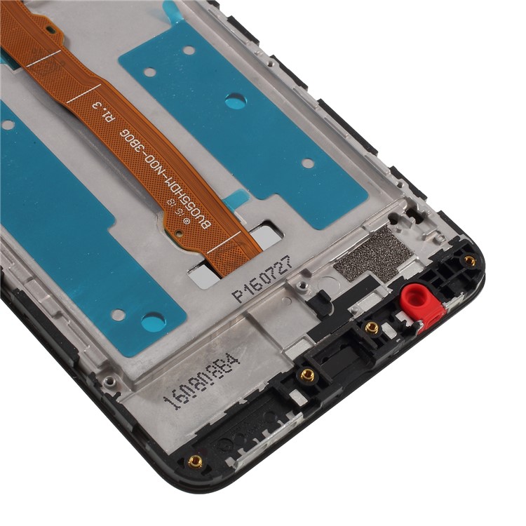 Schermo LCD E Gruppo Digitalizzatore + Parte Telaio Per Huawei Y6II - Nero-2