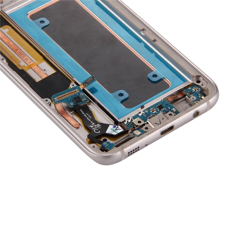 Tela De LCD E Montagem Digitador + Quadro + Peças Pequenas Para Samsung Galaxy S7 Borda G935 - Ouro-4