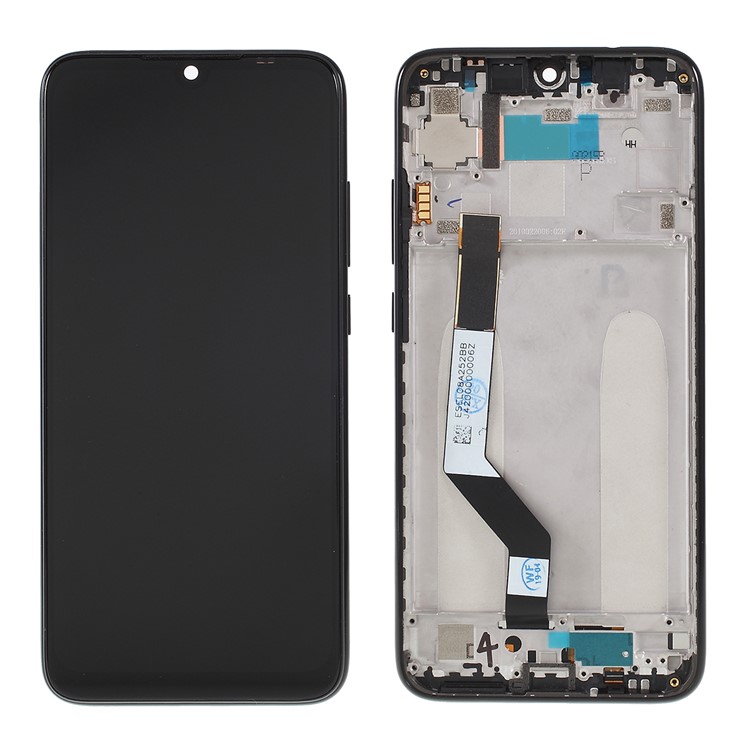 Tela E Digitalizador Montagem + Substituição Parte De Estrutura (não-oem Lente De Vidro De Tela, OEM Outras Partes) Para Xiaomi Redmi Nota 7 - Preto-1