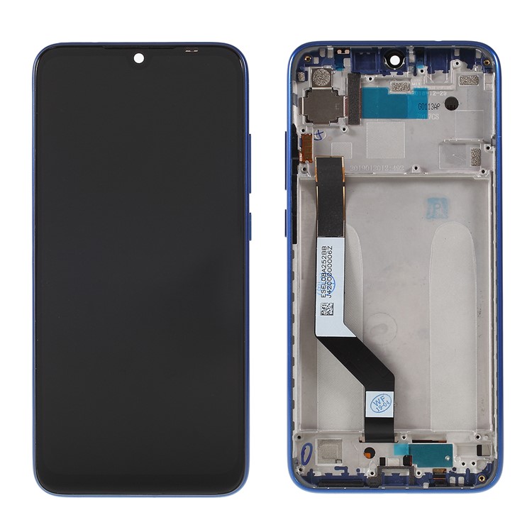 Montagem De Tela E Digitalizador + Peça De Substituição De Quadro Para Xiaomi Redmi Note 7 - Azul-1