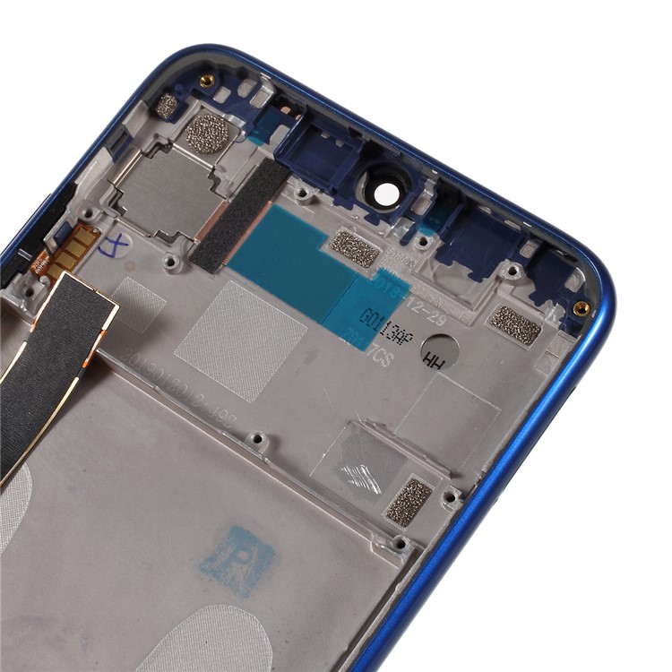 Montagem De Tela E Digitalizador + Peça De Substituição De Quadro Para Xiaomi Redmi Note 7 - Azul-6