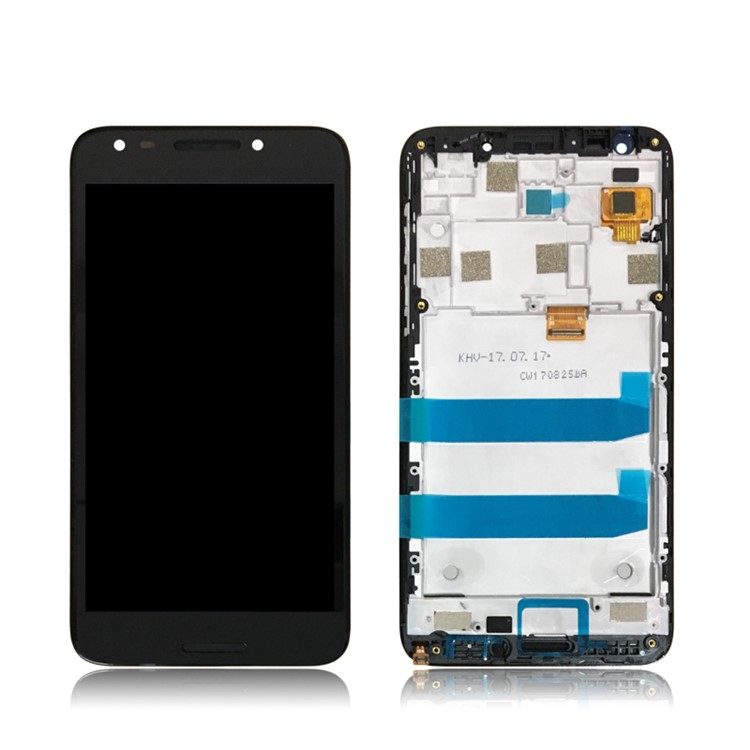 OEM LCD Screen and Digitizer Assembly + Frame for Alcatel A30 Feroz Plus 5049 - Black-1