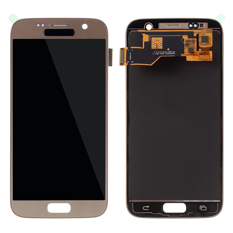 

LCD Screen and Digitizer Assembly Repair Part with a Fingerprint Button Mat [TFT Version] for Samsung Galaxy S7 SM-G930 - Gold, Galaxy S7