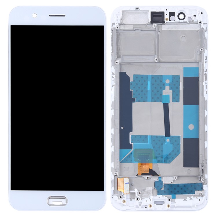 Assembly TFT Ultra Thin LCD Screen and Digitizer Assembly + Frame for Oppo R11 - White-1