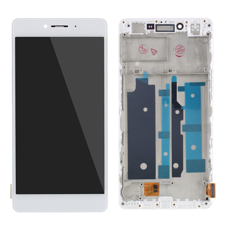 Assembly TFT Ultra Thin LCD Screen and Digitizer Assembly + Frame for Oppo R7s - White-1