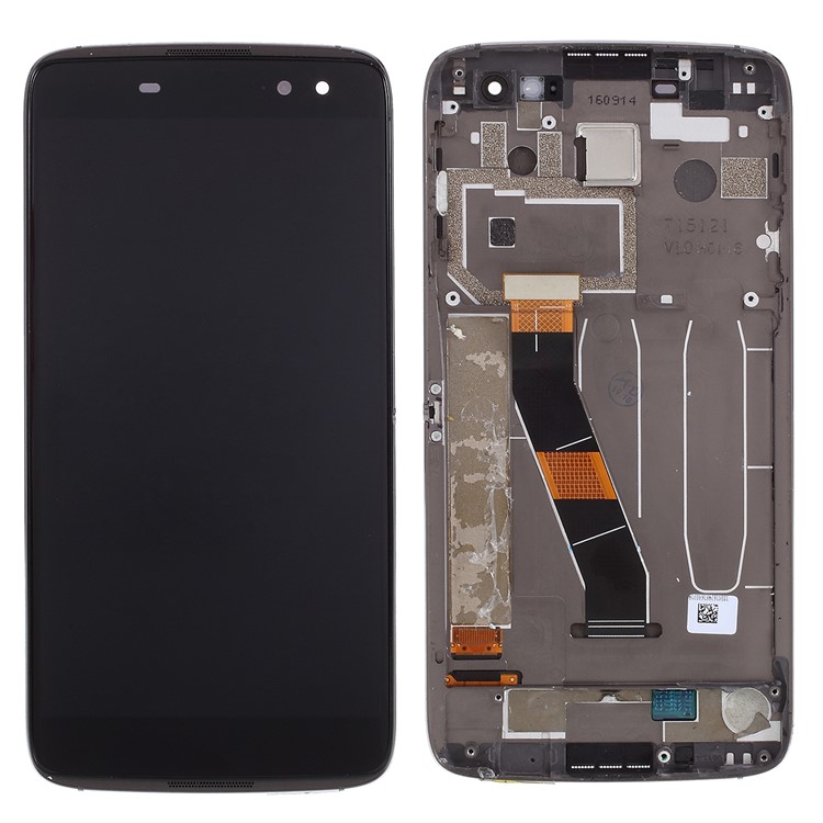 OEM LCD Screen and Digitizer Assembly + Frame Replacing Part for Alcatel Idol 4s / 6070 - Black-1