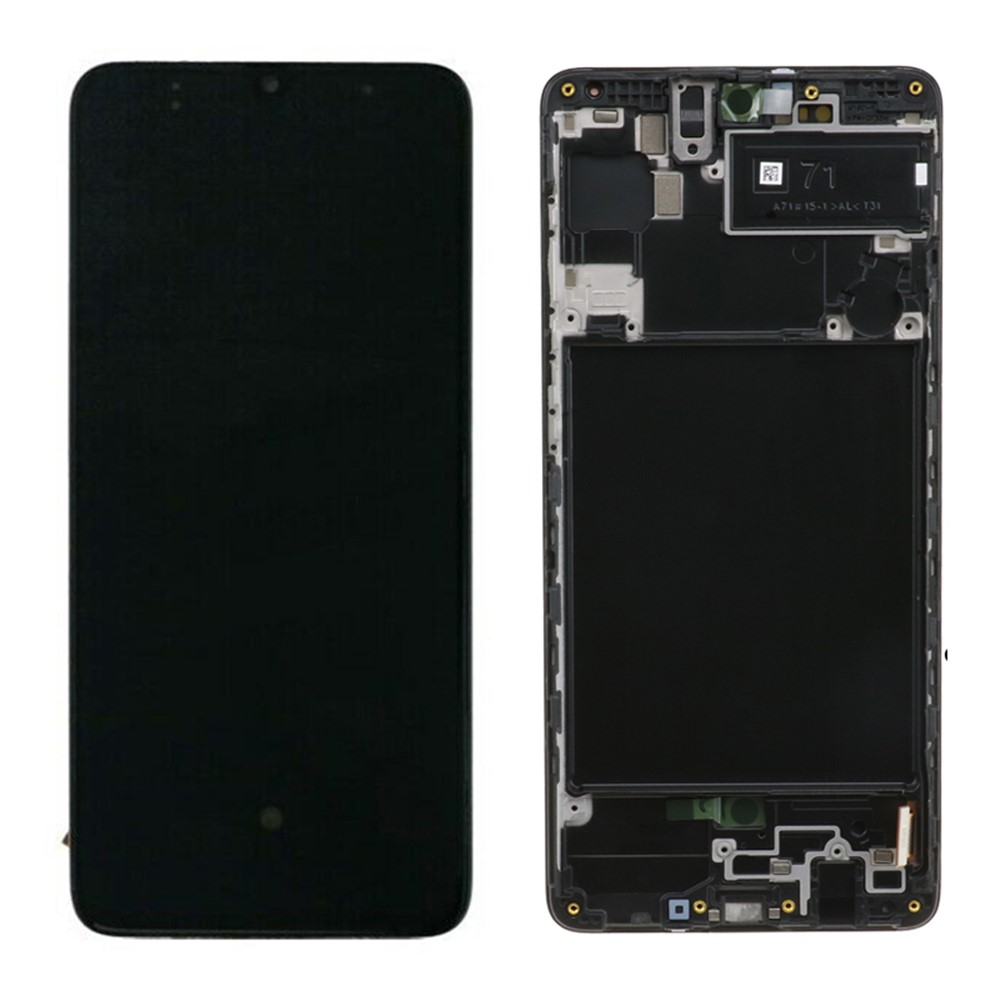 OEM-LCD-Bildschirm Und Analog-Digital Wandler + Rahmen Für Samsung Galaxy A71 A715 - Schwarz-1