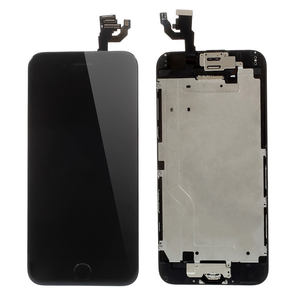 LCD Screen and Digitizer Assembly with Frame + Small Parts for iPhone 6 Plus (Made by China Manufacturer, Innolux Corporation Glass) - Black-1