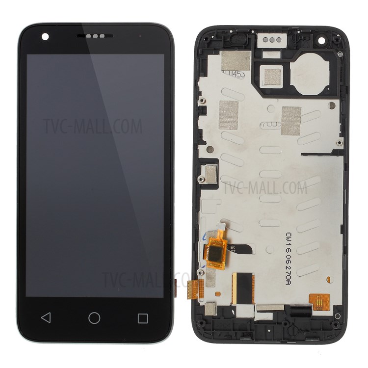 OEM LCD Screen and Digitizer Assembly Part + Frame Replacement for Alcatel 4027 / Vodafone VF795 - Black-1